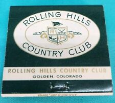 Matchbook-Front Striker- 5.6 mm Striker- Rolling Hills Country Club, Golden CO picture