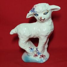 Vintage White Lamb Sheep Vase Planter Nursery Spring Easter Decor picture