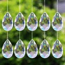  Suncatcher 10Pc Tear Drop Clear Glass Crystal Prism Pendant Chandelier Jewelry picture