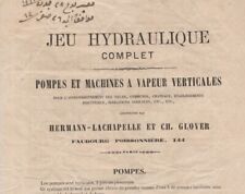 FRANCE old Rare Advertising Brochure Vertical Pumps & Steam Machines Paris 1867 picture