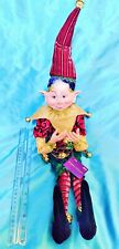 BRAND NWT ROBERT STANLEY ST.NICHOLAS TABLE CHRISTMAS ELF POSEABLE DOLL picture