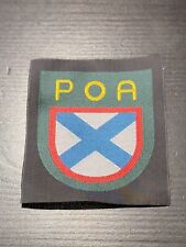 Reproduction WW2 German ROA POA Patch Russian Volunteer Woven Bevo Variant 210 picture