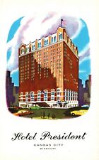 Postcard MO Kansas City Missouri Hotel President Unposted 1957 Vintage PC G4183 picture