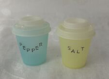 Vintage Tupperware Salt & Pepper Shakers Mini Midget Set 2.5 inch picture