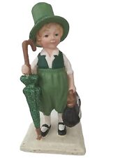 Rare ESC Trading St. Patrick's Day Irish Boy w Suitcase Figurine 8