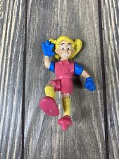 Burger King Figurine Girl With Blonde Pig Tails Pink Outfit Blue Gloves picture
