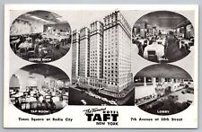 The Famous Taft Hotel in New York City postcard 4 views of the interior Unused picture
