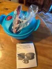 Tupperware Crystal Wave PLUS Hot Food On The Go Lunch Container Utensils Cutlery picture