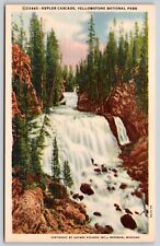 Kepler Cascade Yellowstone National Park Waterfall River Rapids Forest Postcard picture