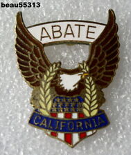 ⭐ABATE of CALIFORNIA MOTORCYCLE SUPPORTER GREAT FOR HARLEY INDIAN VEST PIN picture
