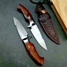 Handmade M390 Steel Blade Clip Point Knife Hunting Combat Tactical Wood Handle S picture