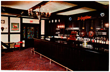 Postcard Chrome Sheraton Plaza Hotel Copley Square Boston, MA Men's Pub picture