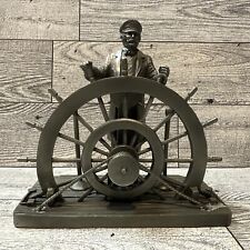 FRANKLIN MINT Fine Pewter Riverboat Pilot Ron Hinote 1977 Vintage 4” Figurine picture