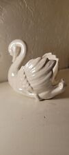 Vintage Ceramic Swan Planter Pearl Iridescent 6 x 5 picture