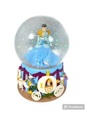 Retired Disney Enesco Cinderella Water Snow Globe Music Box 