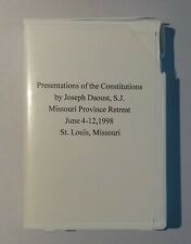 PRESENTATIONS OF THE CONSTITUTIONS 1998 Daoust Jesuit Missouri 4 Audio Cassettes picture
