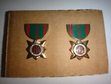 Pair Of Vietnam War ARVN DAN VY BOI TINH Civilian Service Mini Medals picture