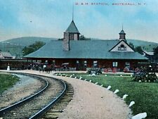 Postcard Whitehall NY - c1900s Delaware & Hudson Railroad Station picture