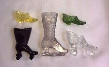 Lot of 5 Various ANTIQUE Fenton Glass Shoes. Boots. Daisy Button, Others picture