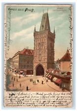 c1905 Gruss Aus Prag Der Pulverthurm Prague, Czech Republic Vintage Postcard picture