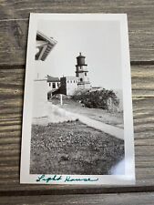 Vintage Black And White Photo Seaside Lighthouse  picture