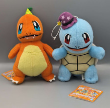 Lot of 2 Used Pokemon Banpresto Squirtle Charmander Halloween Plush Japan - Tags picture