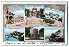 c1930's Souvenir Of Newport Rhode Island RI, Multiview Unposted Vintage Postcard picture
