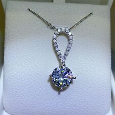 5 Carat Moissanite 925 Sterling Silver Teardrop Necklace picture