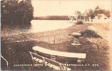 RPPC Centerville South Dakota Shoreline Scene at Gunderson Park 1920s picture