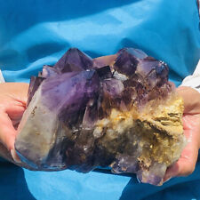 1920g HUGE Clear Purple Quartz Crystal Cluster Rough Specimen Healing Stone 384 picture