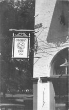 College street sign Oberlin Inn 1948  Postcard Ohio roadside 21-37 picture