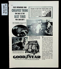 1937 Goodyear Tires Rubber Car Parts Service Traction Vintage Print Ad 30725 picture