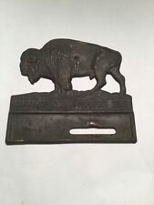 Rare Vintage 1939 CANADA’S NATIONAL PARKS BUFFALO LICENSE PLATE TAG TOPPER picture