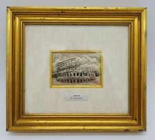 Roma Il Colosseo Colosseum Rome Italy Vintage 800 Silver Art in a Gilt Frame VTG picture