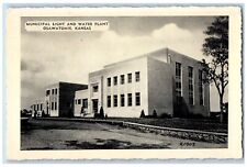 Osawatomie Kansas KS Postcard Municipal And Water Plant c1930's Unposted Vintage picture
