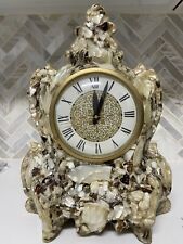 VTG MCM Lanshire Vomit Clock Mother Of PEARL Tennessee Shell Co. USA Works Great picture