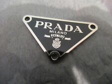 PRADA ZIP PULL   1''x1.5''  silver  tone black ,   THIS IS FOR 1 picture