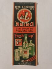 Vintage Early Matchbook - 7up  Ohio Match Company. picture