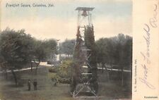 Columbus Nebraska~Frankfort Square~Ivy Covered Bell Tower~1907 Handcolored PC picture