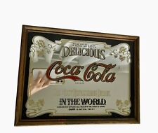 Vintage Coca Cola Mirror Sign Relieves Fatigue Coke Framed 12x10 Advertisement picture