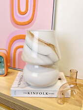 Urban Shop Brown Marble Glass Mushroom Lamp, 10