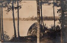 Shoreline View, SCHOODIC LAKE, Maine Real Photo Postcard picture