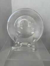 Stockholm Sweden Crystal Souvenir Plate with Stand picture