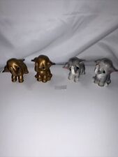 2 Pair Of Vintage Elephant Figurines, Norcrest Japan with Sticker picture