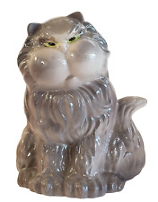'RARE' Grinch Face Persian Cat Sitting Statue Figure Ceramic Hand Painted 9