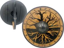Medieval Wooden Viking Shield Tree Design Shield  Sca Larp Wall Decor Shield picture