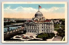c1920 Birds Eye Aerial View  Court House Wilkes Barre Pennsylvania P625 picture