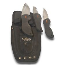 Camillus Titanium Lot Of 3 Knives With Sheaths picture