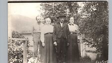 FAMILY GROUP ELDERS burlington wa real photo postcard rppc picture