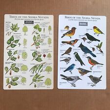 Trees / Birds of the Sierra Nevada Field Cards Lot of 2 - Yosemite Association picture